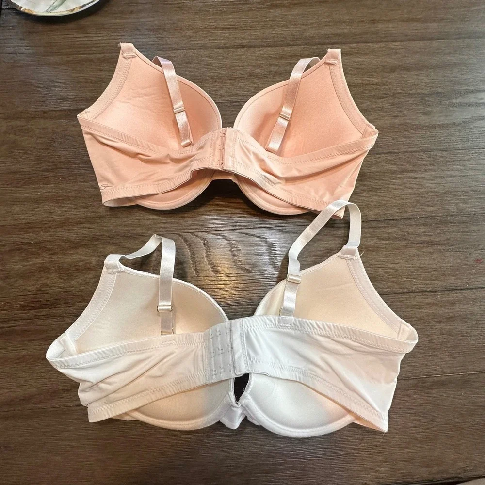 Jessica Simpson Bra bundle 42D Full‎ Coverage Lined Adjustable Straps Pink White
